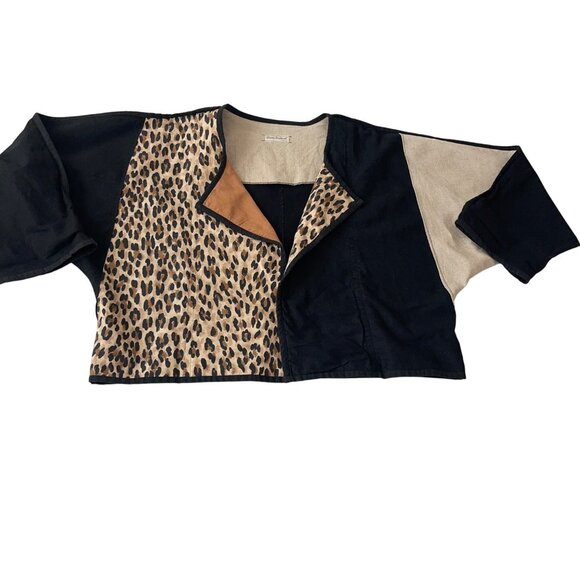 Susan MacDonald Toronto Vintage Womens Jacket One Size Multicolor Animal Print - Picture 4 of 10